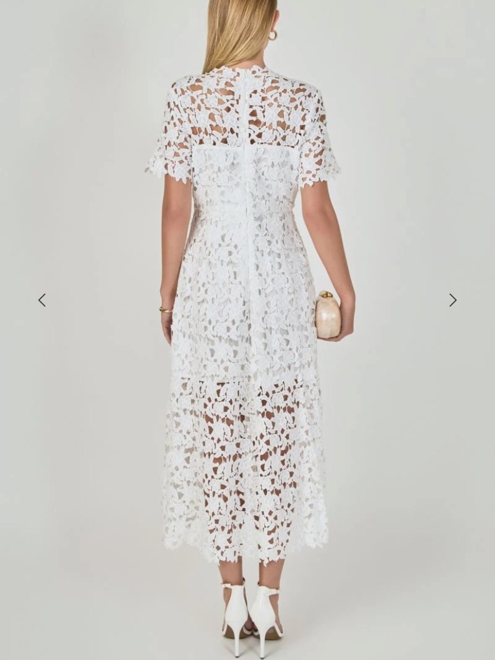 Endless Rose White Crochet Lace Midi Dress - Picture 2 of 8